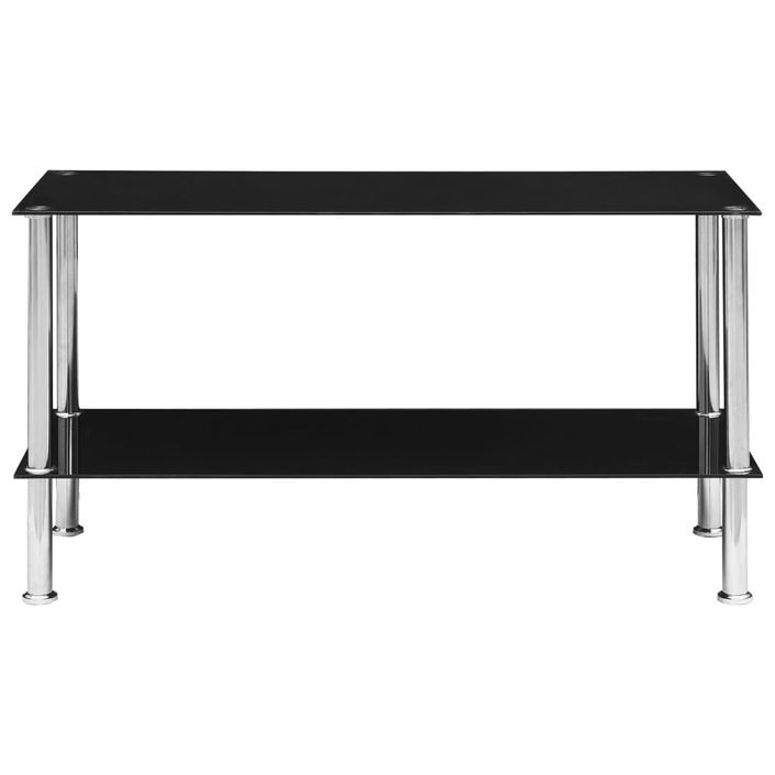 Table basse Noir 110x43x60 cm Verre trempé Louza - Photo n°2
