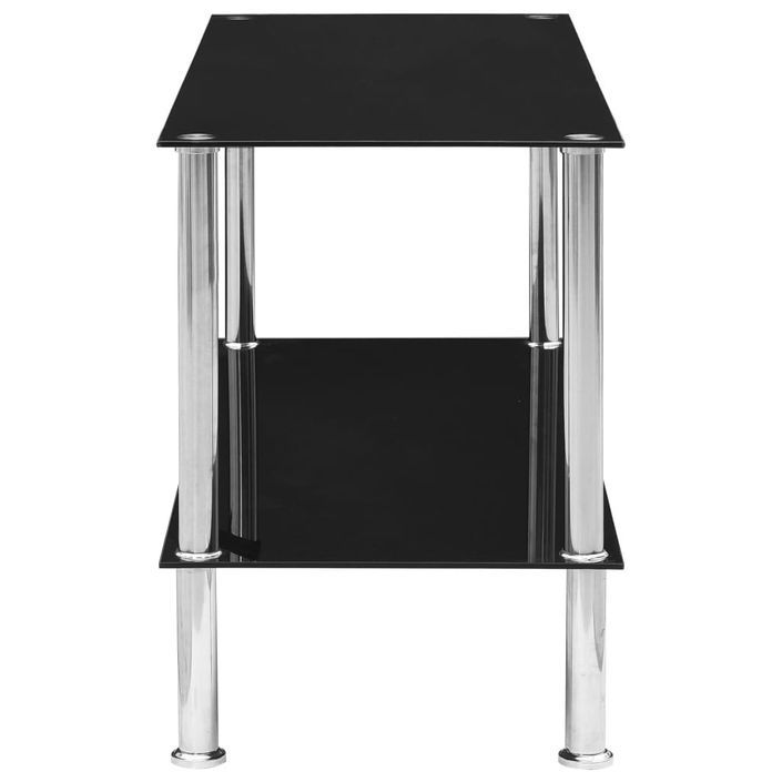 Table basse Noir 110x43x60 cm Verre trempé Louza - Photo n°3
