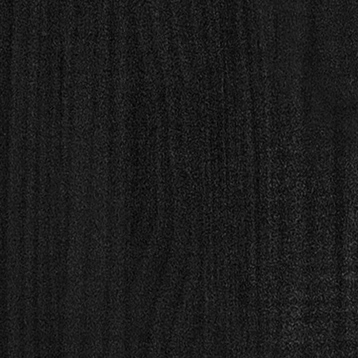 Table basse Noir 110x50x34 cm Bois de pin massif - Photo n°5