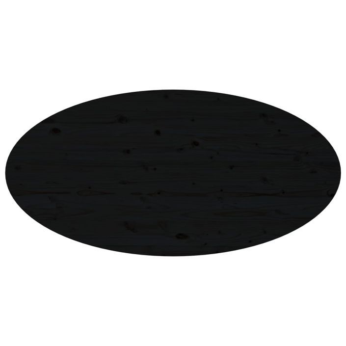 Table basse Noir 110x55x45 cm Bois massif de pin - Photo n°6