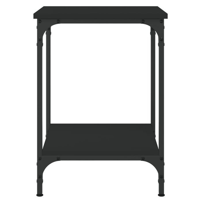 Table basse noir 40x40x55 cm bois d'ingénierie - Photo n°4