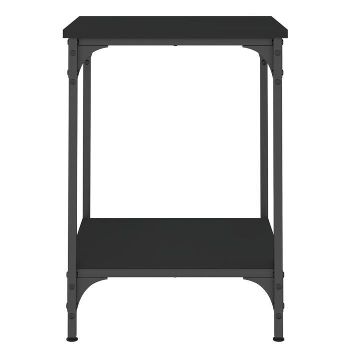 Table basse noir 40x40x55 cm bois d'ingénierie - Photo n°6