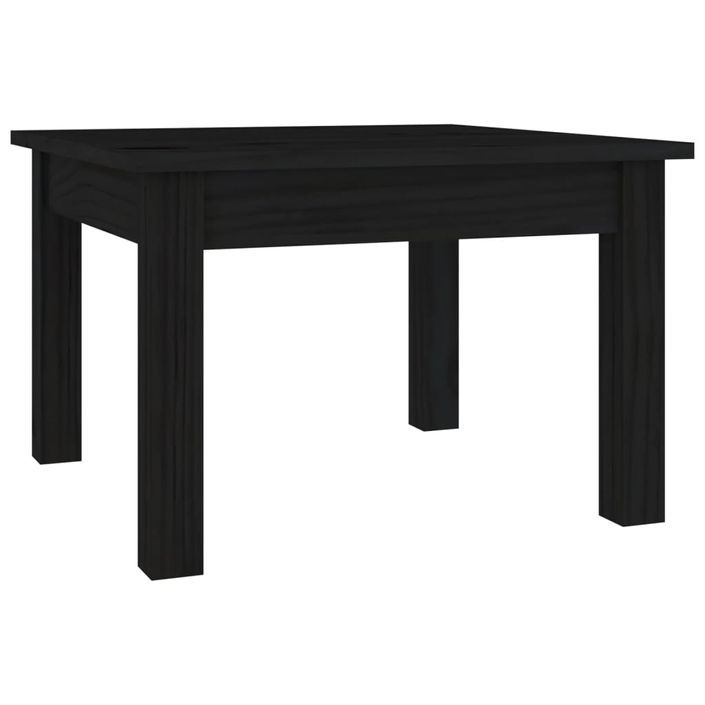 Table basse Noir 45x45x30 cm Bois massif de pin - Photo n°2