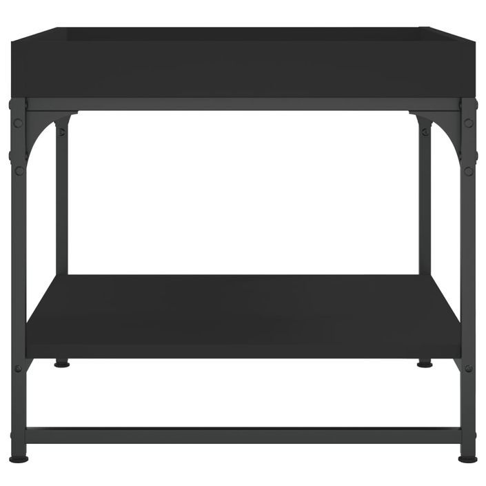 Table basse noir 49,5x49,5x45 cm bois d'ingénierie - Photo n°5