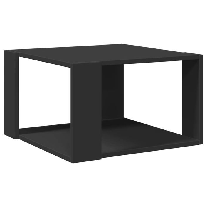 Table basse noir 51,5x51,5x30 cm bois d'ingénierie - Photo n°6