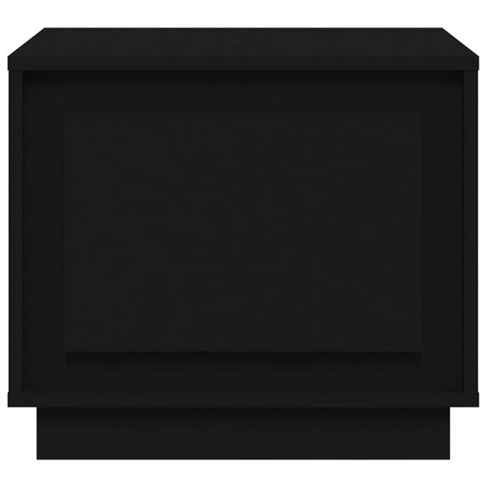 Table basse noir 51x50x44 cm bois d'ingénierie - Photo n°5