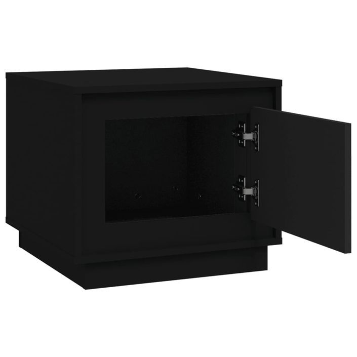 Table basse noir 51x50x44 cm bois d'ingénierie - Photo n°6