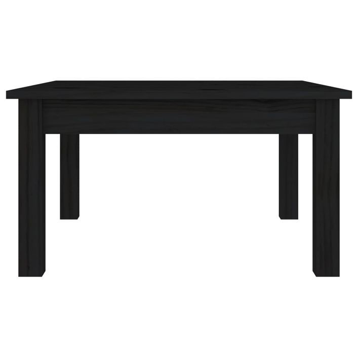 Table basse Noir 55x55x30 cm Bois massif de pin - Photo n°4