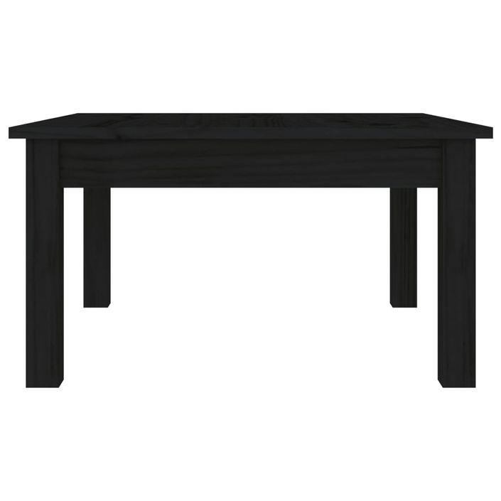 Table basse Noir 55x55x30 cm Bois massif de pin - Photo n°5