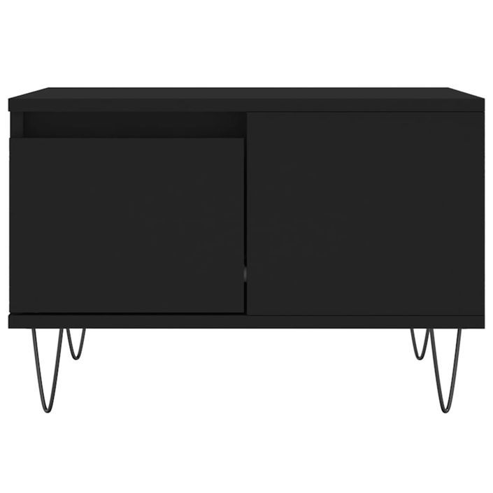 Table basse noir 55x55x36,5 cm bois d'ingénierie - Photo n°5