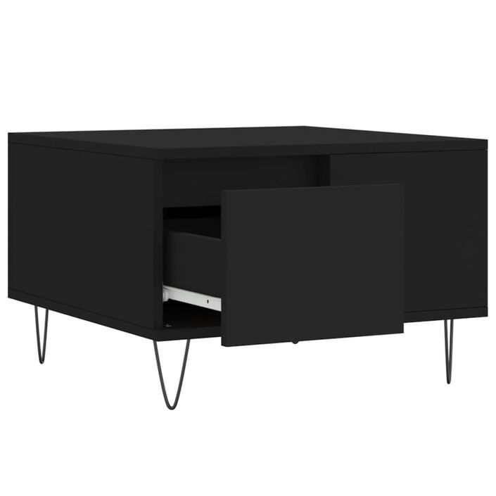 Table basse noir 55x55x36,5 cm bois d'ingénierie - Photo n°6