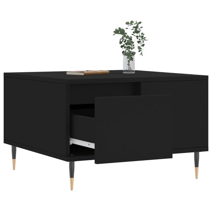 Table basse noir 55x55x36,5 cm bois d'ingénierie - Photo n°4