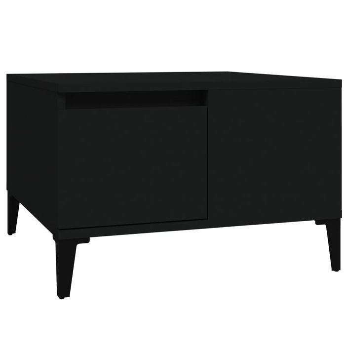 Table basse noir 55x55x36,5 cm bois d'ingénierie - Photo n°2