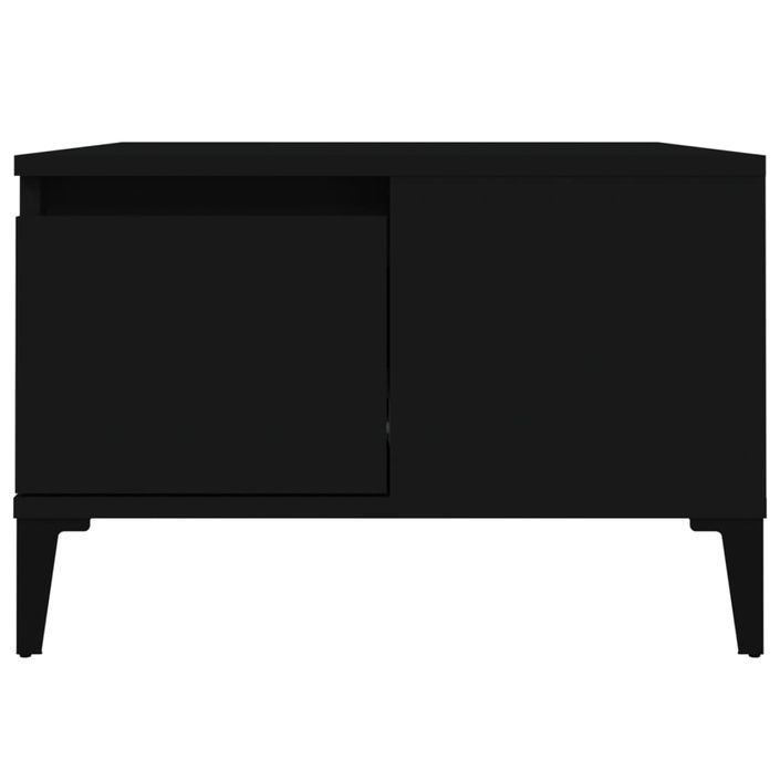Table basse noir 55x55x36,5 cm bois d'ingénierie - Photo n°7