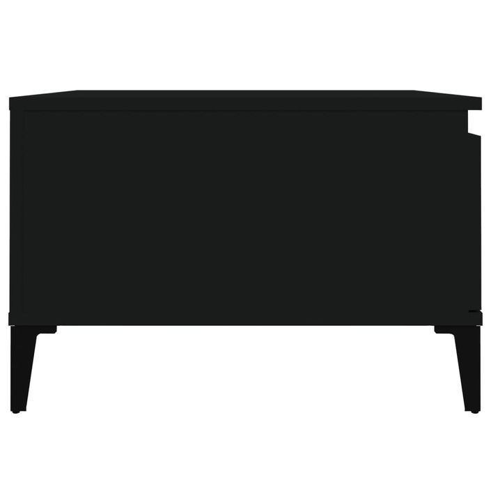 Table basse noir 55x55x36,5 cm bois d'ingénierie - Photo n°8