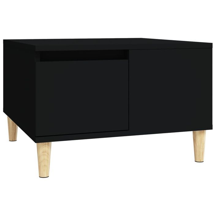 Table basse noir 55x55x36,5 cm bois d'ingénierie - Photo n°2