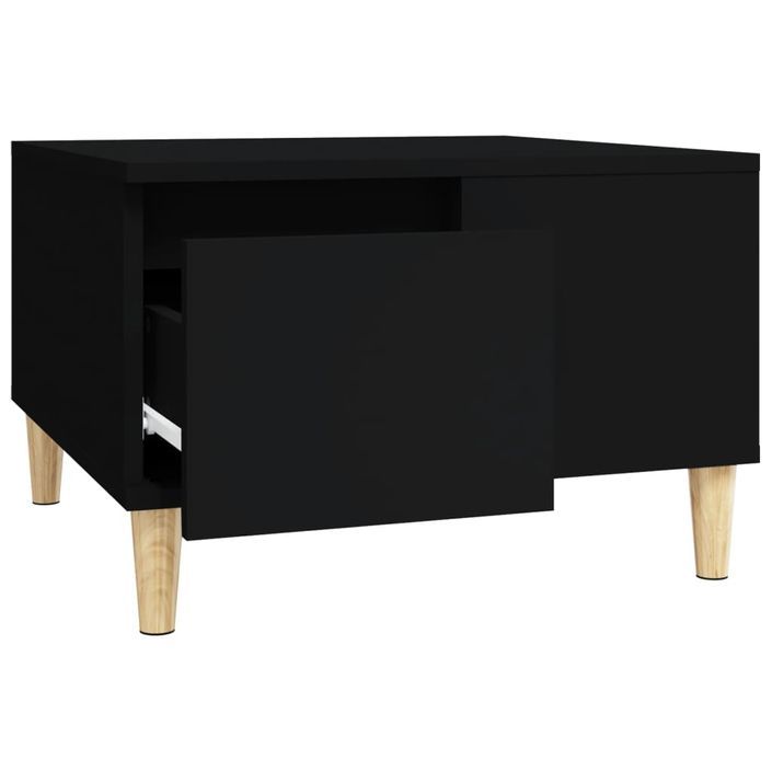 Table basse noir 55x55x36,5 cm bois d'ingénierie - Photo n°6