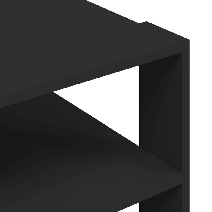 Table basse noir 59,5x59,5x40 cm bois d'ingénierie - Photo n°7