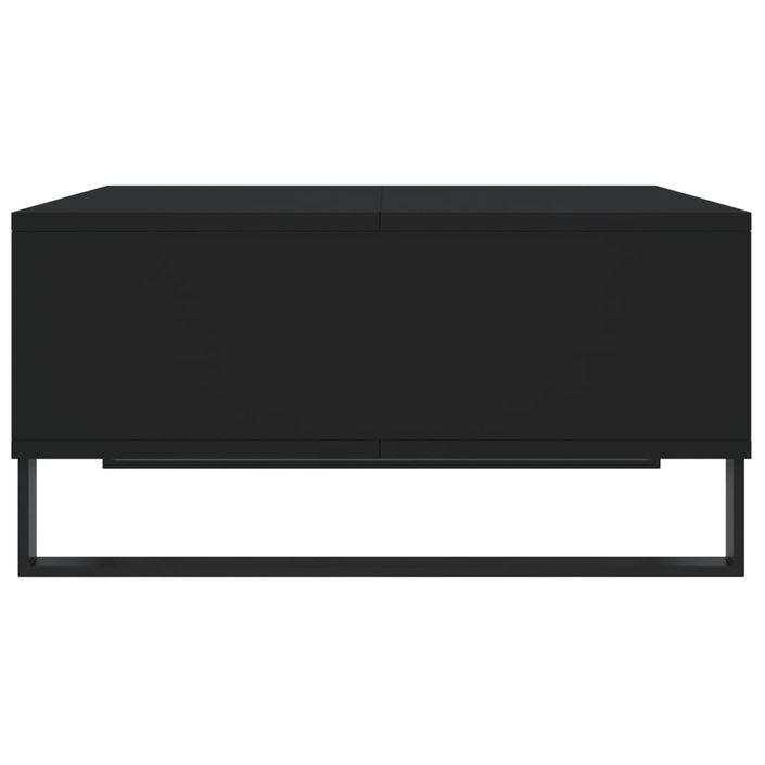 Table basse Noir 60x60x30 cm Bois d'ingénierie - Photo n°5