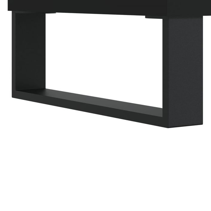 Table basse Noir 60x60x30 cm Bois d'ingénierie - Photo n°7