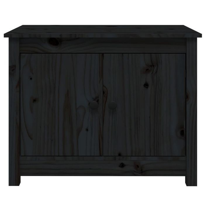 Table basse Noir 71x49x55 cm Bois massif de pin - Photo n°6