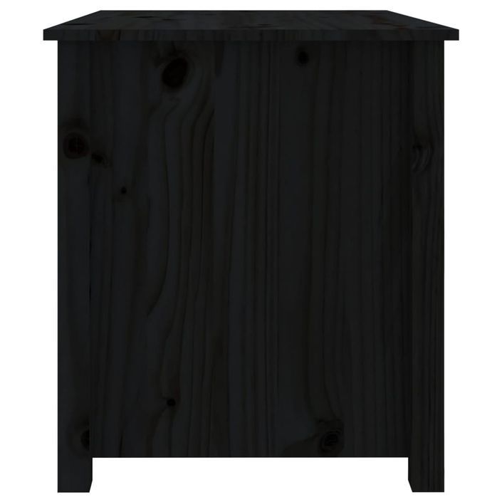 Table basse Noir 71x49x55 cm Bois massif de pin - Photo n°8