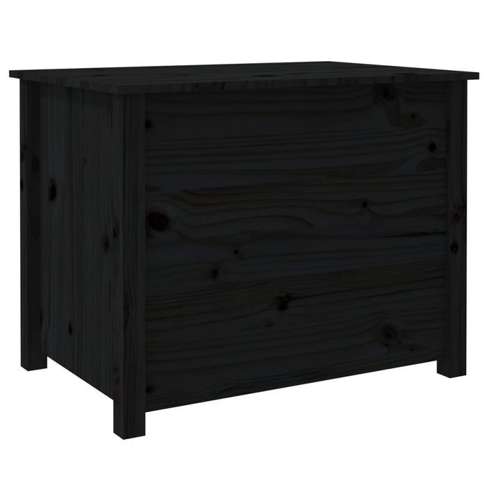 Table basse Noir 71x49x55 cm Bois massif de pin - Photo n°9