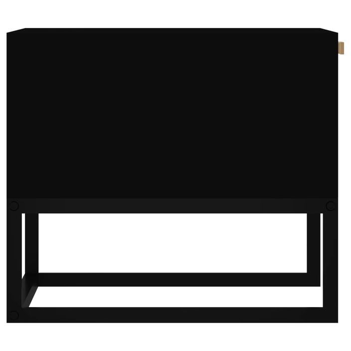 Table basse noir 80x40x35 cm Bois d'ingénierie et fer - Photo n°6