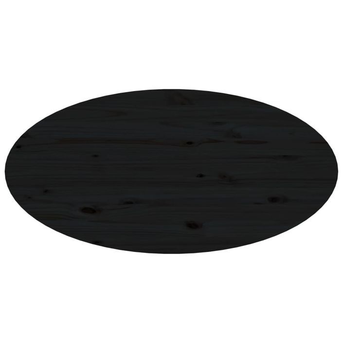 Table basse Noir 80x40x35 cm Bois massif de pin - Photo n°6