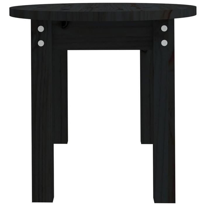 Table basse Noir 80x40x35 cm Bois massif de pin - Photo n°7