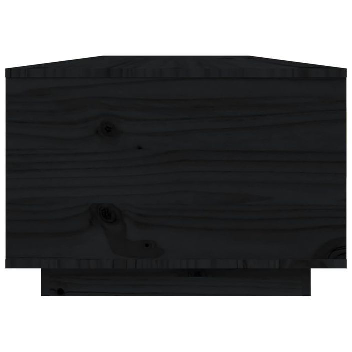 Table basse Noir 80x50x35,5 cm Bois massif de pin - Photo n°8