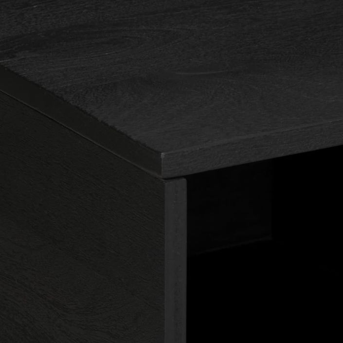 Table basse Noir 80x50x40 cm Bois d'ingénierie - Photo n°7