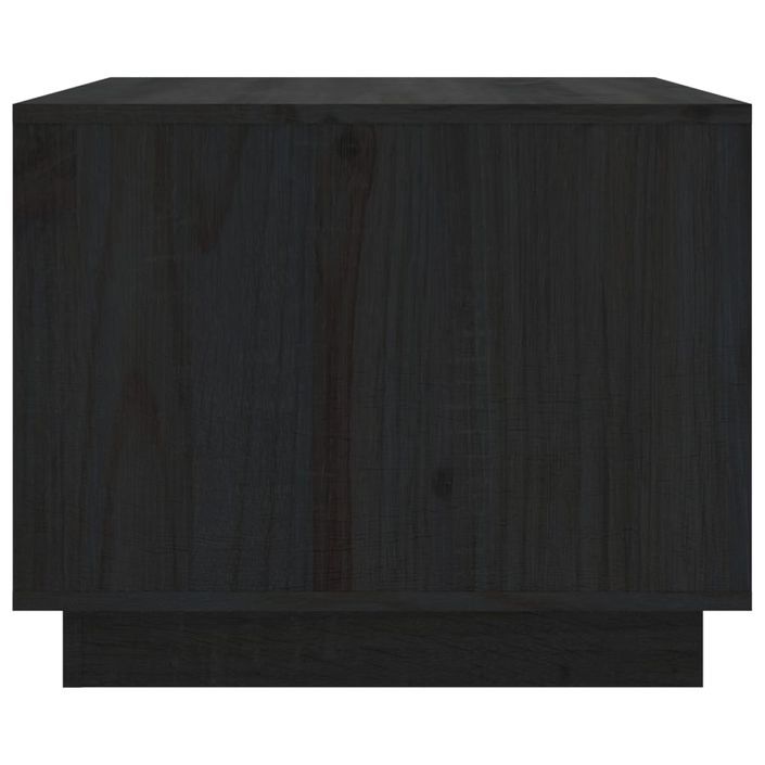 Table basse Noir 80x50x40 cm Bois massif de pin - Photo n°7