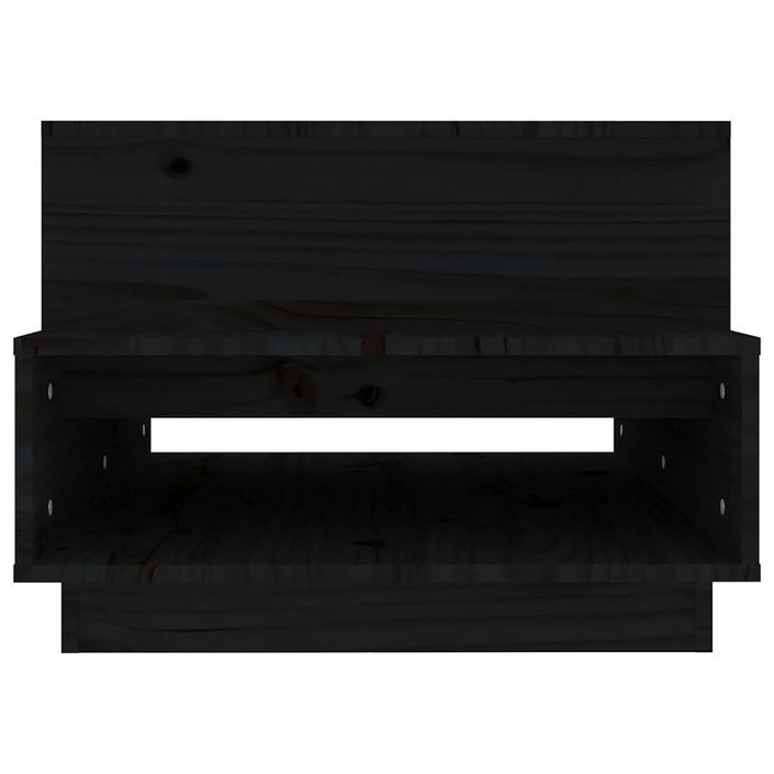 Table basse Noir 80x55x40,5 cm Bois massif de pin - Photo n°6