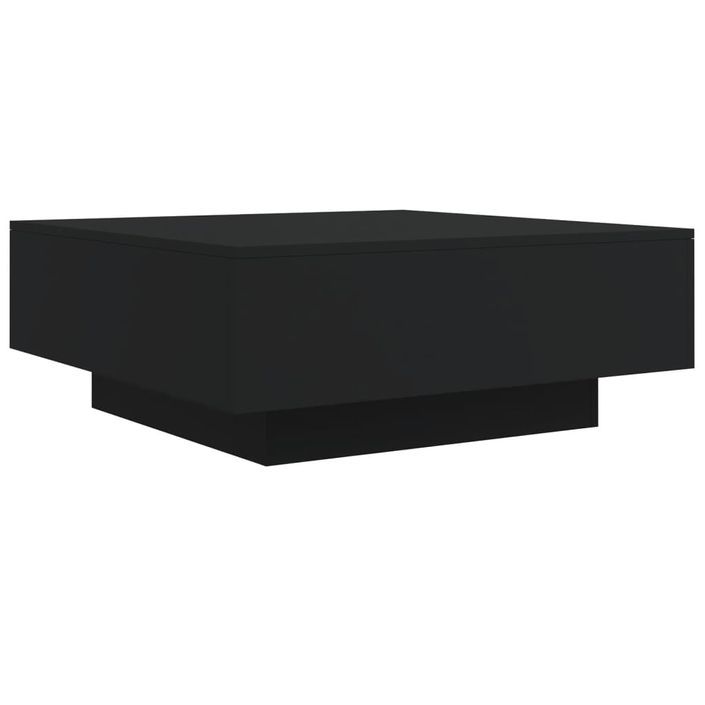 Table basse noir 80x80x31 cm bois d'ingénierie - Photo n°7