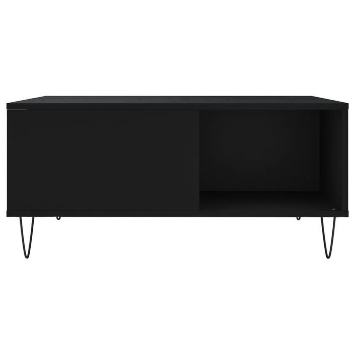 Table basse noir 80x80x36,5 cm bois d'ingénierie - Photo n°4