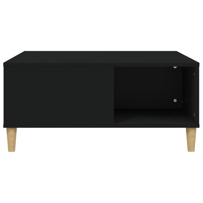 Table basse noir 80x80x36,5 cm bois d'ingénierie - Photo n°5