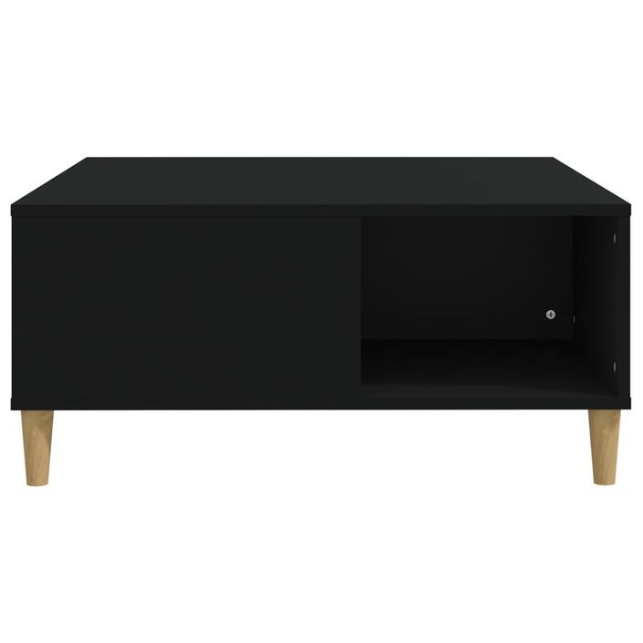 Table basse noir 80x80x36,5 cm bois d'ingénierie - Photo n°6