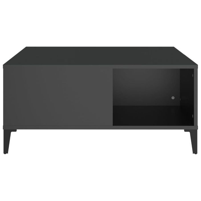 Table basse noir 80x80x36,5 cm bois d'ingénierie - Photo n°6