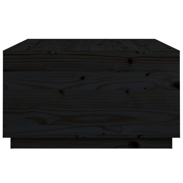 Table basse Noir 80x80x45 cm Bois massif de pin - Photo n°8