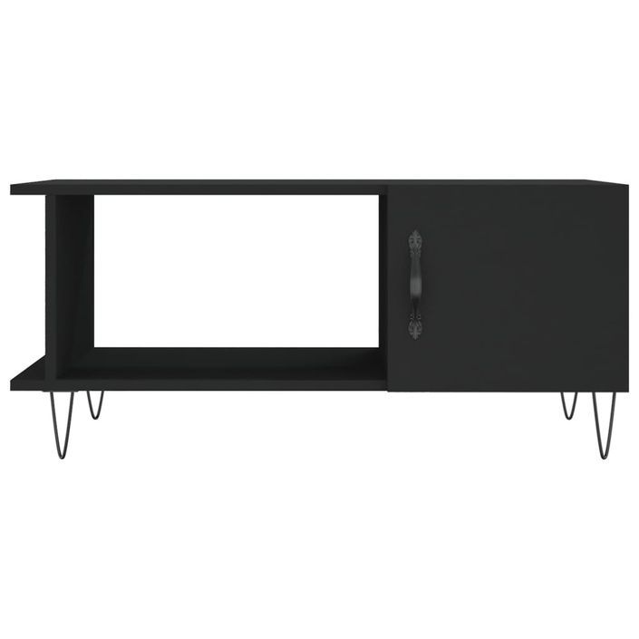 Table basse noir 90x50x40 cm bois d'ingénierie - Photo n°5
