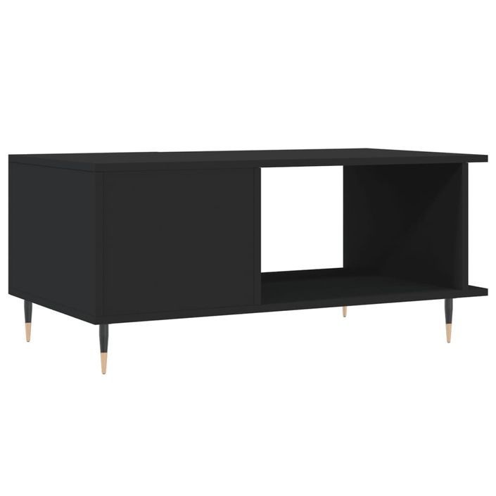 Table basse noir 90x50x40 cm bois d'ingénierie - Photo n°8