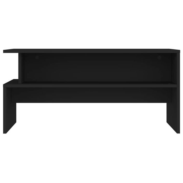 Table basse noir 90x55x42,5 cm bois d'ingénierie - Photo n°4