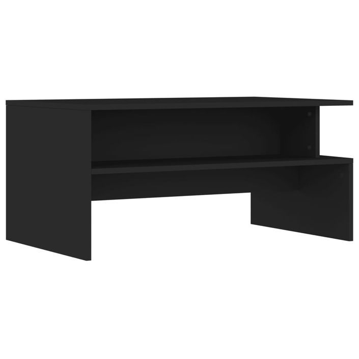 Table basse noir 90x55x42,5 cm bois d'ingénierie - Photo n°6