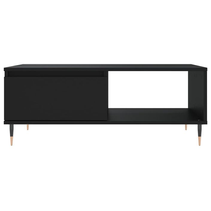 Table basse noir 90x60x35 cm bois d'ingénierie - Photo n°5