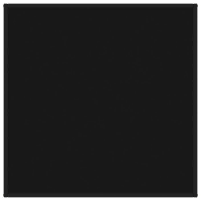 Table basse Noir avec verre noir 90x90x50 cm - Photo n°3