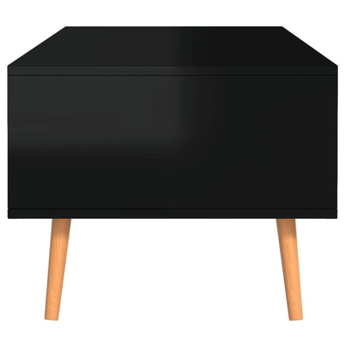 Table basse Noir brillant 100x49,5x43 cm Bois d'ingénierie - Photo n°6