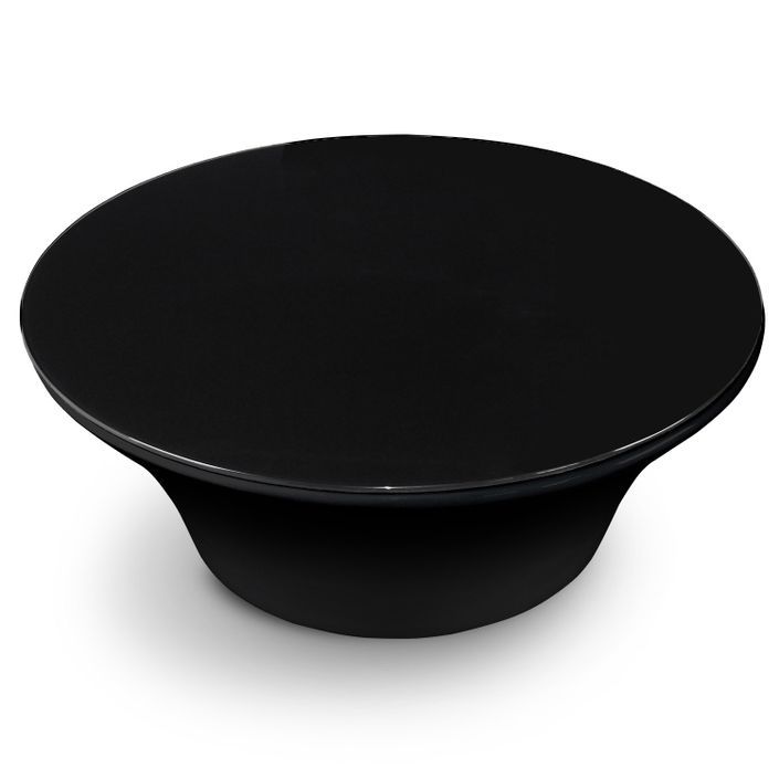 Table basse Noir et Plateau verre teinté noir Kol - Photo n°2