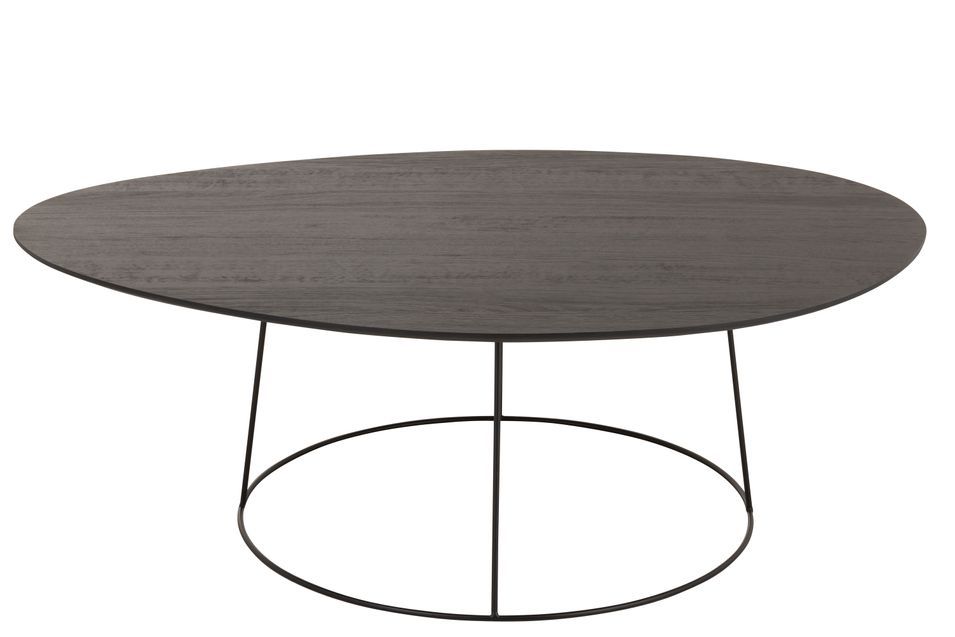 Table basse ovale en bois massif marron foncé Titi L 121 cm - Photo n°4