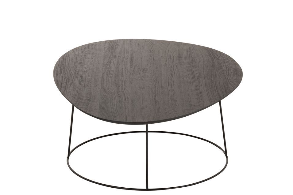 Table basse ovale en bois massif marron foncé Titi L 121 cm - Photo n°5